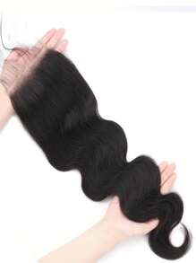 5x5 蕾丝封口波浪透明蕾丝封口巴西处女真人发封口自由部分已预拔