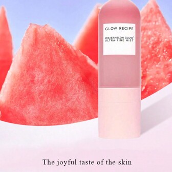 Watermelon Glow Facial Spray + Hydrating Mist - Ultra-Fine Face Mist With Hyaluronic Acid + Hibiscus AHA To Refresh Dry Skin & Enhance Dewy Makeup - Suitable For All Skin Types (75ml)