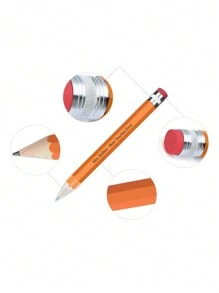1pc Personalized Large Pencil, Engraved Teacher Thank You Student Gift, Suitable For Writing Enthusiasts, Back To School Supplies, School Event Prize Customized Pen - Multicolor - View 4