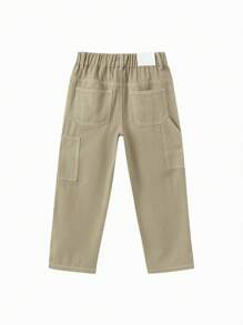 Balabala 男童貨運牛仔褲，時尚春季長褲 - 駝色 - 查看 2