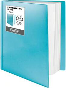 Binder With Plastic Sleeves 60-Pocket (Aqua) - Presentation Book, 8.5 X 11 Portfolio Folder With Clear Sheet Protectors, Displays 120-Page Documents, Certificates, Important Papers