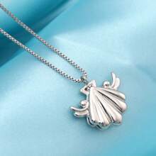 1pc Anime Mermaid's Melody 7-Color Pearl Necklace With Seashell Mermaid Princess Pendant, Suitable For Women & Girls For Daily Wear, Party, Gift