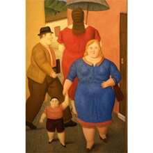 1pc Vintage Fernando Botero Art Dik Persoon Canvas Schilderij Paar Dansende Prints Muurschildering Grappige Figuren Muurkunst Poster Voor Woonkamer Decor Geen Lijst
