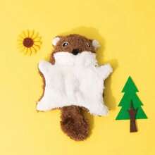 1pc Plush Pet Doll, Dog/Cat Doll Flying Squirrel Shaped Plush Doll With Crinkle Paper Inside, Chew Resistant Cute And Fun Plaything