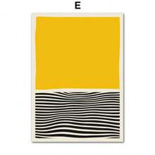 1 件抽象彩色线条墙面艺术帆布画简约海报和印刷品酒店酒吧图片画廊客厅家居装饰无框架