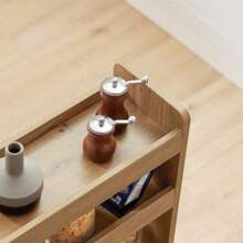 SoBuy NSR01-PF, Xe đẩy phục vụ 4 tầng, Kệ lưu trữ trượt ra có bánh xe, Giá lưu trữ di động - màu nâu - Xem 8