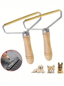 2pcs Pet Cat Dog Hair Cleaning Remover Brush Shave Implement
