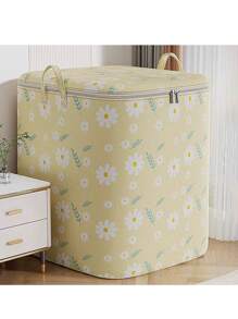 1/2pcs Large Capacity Foldable Fabric Storage Bag, Clothes Storage Bag Quilt Storage Bag ,Blanket Clothes Organizer And Storage Wardrobe Containers Under Bed Storage Bins Foldable Storage Cubes,Household Seasonal Clothes/Belongings Organizer, Suitable For Bedroom, Dorm Room,Easy To Use, Space-Saving Travel - Multicolor - View 2