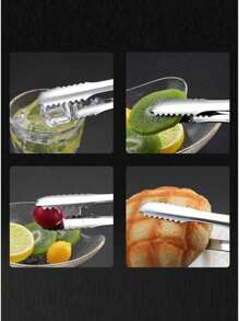 1pc/3pcs Stainless Steel Ice Tongs Non-Slip Food Clamp Durable & Rust-Resistant Kitchen Essential - Perfect For Buffets, Weddings, BBQs & More - Versatile Ice, Candy & Ice Cream Serving Tool Set, For Outdoor, Camping, Gift For Father