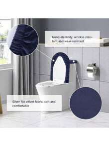 Toilet Tank Lid Cover Stretch Velvet Bathroom Toilet Cover Set Soft Comfortable Universal Toilet Cushion Bathroom Accessories