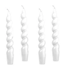 2 盒，4 件/套螺旋扭曲蜡烛，多色可选（白色、黑色、红色、黄色、棕色、橙色、紫色、粉色、浅蓝色），8 小时燃烧时间无滴香薰螺旋柱蜡烛适用于晚宴、婚礼、餐桌摆饰、家居装饰、可爱蜡烛礼物