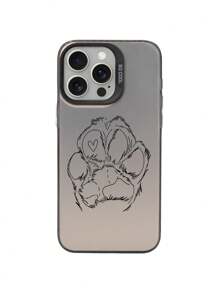 1 件可爱狗爪印美学手机壳，兼容 17/17 Plus/17 Pro/17 Pro Max/16 Pro Max、11 15 14 13 12 Pro Max Plus，黑色和银色防震手机壳，送给爱狗人士的礼物，兼容摩托罗拉 Moto G85，兼容 Infinix Hot 50 Pro+ 防水防摔防刮 - 黑色 - 查看 5