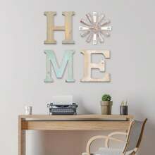 Local Shipping  Farmhouse Home Signs With Windmill Clock Wall Decor Rustic Home Letters Wall Art For Living Room Kitchen Entryway Dining Room Bedroom (Mix Color)