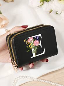 Burgundy Bag Charry Red Bag Wine Red Bag Large Capacity Multi Double Zipper Card Holder Wallet Business Card Holder Credit Card Holder Women For Women Wallet Mini Wallet Purse Wallet Card Wallet - Burgundy - View 65