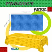 1pc Brick Tablecloth - 54"X108" - Building Block Party, Player Birthday Party Supplies, Building Block Birthday, Birthday Party Decorations