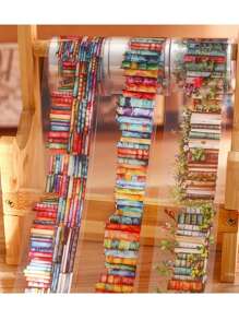 1 件装饰胶带复古阅读书籍植物和花卉 PET 胶带贴纸 5.0 厘米 * 2 米非常适合子弹日记用品、艺术品、剪贴簿、DIY 工艺品、规划师 6design 可供选择 - 查看 4