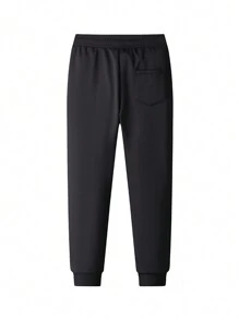 Men's Casual Outdoor Sports Sweatpants, Autumn/Winter, Fall - Black - View 3