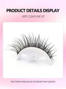 Asiteo 10对自然妆效假睫毛，柔软3D仿貂毛睫毛，可重复使用，适合日常妆容 - 自然纖長款 - 查看 5