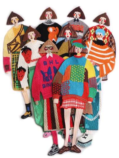 1 件时尚女孩刺绣补丁卡通酷女孩缝制衣服牛仔裤 T 恤缝纫面料手工服装贴花