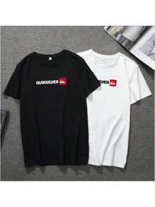 Kit 2 Men's T-Shirts QUIKISILVER 100% Cotton Mesh 30.1 CASUAL SHIRT - 黑與白 - 查看 1