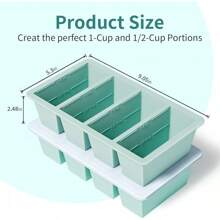 Silicone Freezer Tray Sauce Cube: GGOW Silicone Freezing Tray Broth Soup Storage - Freeze 250mL 125mL Souped Portion