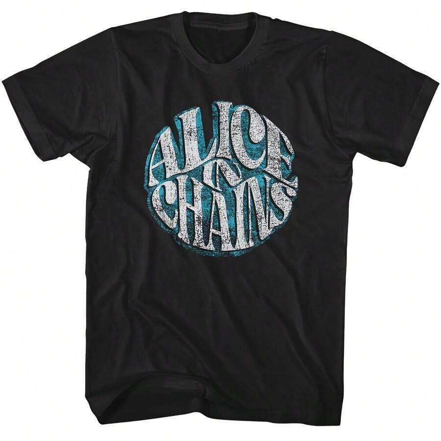 Camiseta con el logotipo de ALICE IN CHAINS, merchandising vintage, camisetas gráficas de rock y metal - Negro - Ver 1