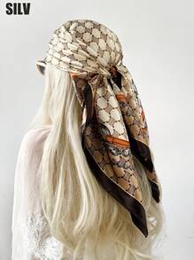 1 件 90 厘米佩斯利图案方形围巾，可作为头巾、头巾或头巾日常使用，头巾、发带、头带非常适合装扮您的外观 - 彩色 - 查看 43