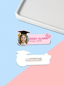 1pc Customized Name Tag, Photo, Occupation Personalized Name Badge, Teacher Name Badge, Nurse Name Badge, Teacher Gift, Nurse Gift, Graduation Gift, Graduation Lapel Pin, 2025 Graduation Lapel Pin - Brooch Badge, Back To School Season