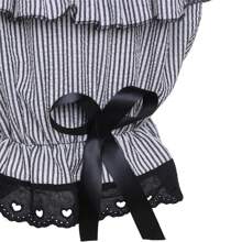 Womens Lolita Bloomers Ruffles Pumpkin Pants Bottom Shorts Lace Trim Layered High Waist Shorts Pettipants - 黑色 - 查看 5