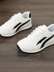 Nuevos tenis de mujer para primavera y otoño, estilo callejero, transpirables, suela gruesa de plataforma, color block, versátiles, calzado deportivo casual