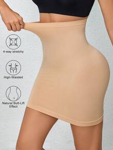 High Waist Slimming Tight Fitted Bodycon Skirt For Women - Apricot - View 1