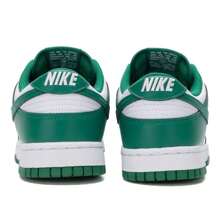 Nike Zapatillas casuales de hombre de suela plana de unicolor con parches y cordones, de diseño simple - blanco/verde malaquita - Ver 5