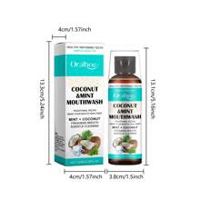 2PCS Coconut & Mint Mouthwash,Supports Healthy Gums,Removes Stains,Teeth Whitening & Fresh Breath,Teeth & Gum Care & More - 綠色-白色 - 查看 8
