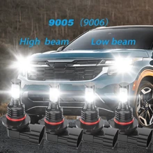 4x White For HondaCivic 2006 2007 2008 2009-2011 LED Headlight High Low Beam Bulbs Combo Kit