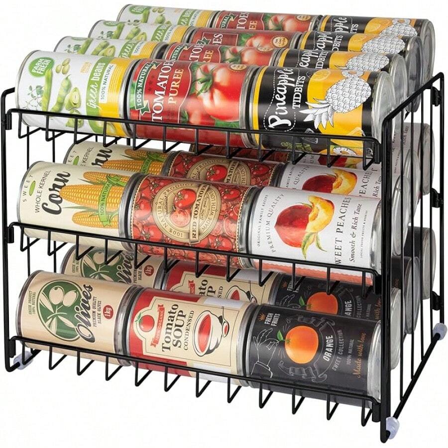 3 Tier Can Organizer | Canned Food Storage Rack | Kitchen Cabinet And ...