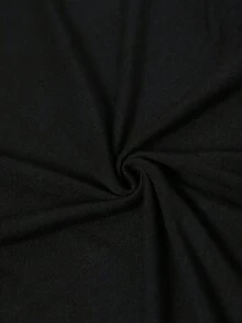 Áo croptop in chữ cho bé gái, cổ tròn, chất liệu vải dệt kim polyester pha spandex, kiểu dáng ngắn, phù hợp cho mọi mùa, màu đen mùa hè. - màu đen - Xem 5