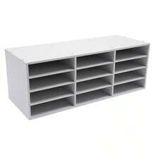 HaroldDol 12-Slot Dokumente Organizer Mail Sorter Veranstalter Desktop Dateiaufbewahrung Mail Sorter Veranstalter, Arbeitsplatte Literatur Organizer, Student Mailbox für Klassenzimmer, Desktop Bill Paper Organizer für Büro Haus Schule - 1 - Übersicht 7