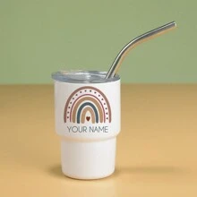 个性化定制名字迷你水瓶/饮料杯，情侣/情人节礼物，浓缩咖啡杯，时尚嘴唇、皇冠、心形设计，DIY