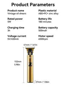 男士专业理发器、理发剪、胡须修剪器、理发套装、节日礼物 - 彩色 - 查看 5