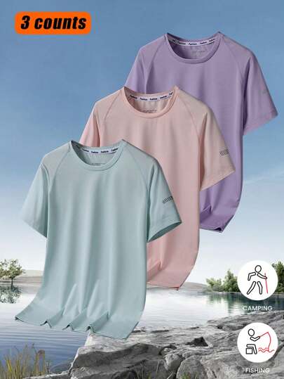 女士户外速干短袖跑步运动透气轻便训练上衣T恤，春夏款