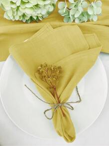 Guardanapos casuais de cor sólida, 2/6/12 peças, laváveis, adequados para casamento, dia dos namorados, casa, uso diário, festa, respiráveis e leves, primavera/verão