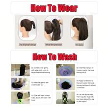 Ponytail Extension Claw Curly Wavy Clip In Hairpiece Ponytail Hair Extensions Orange Long Pony Tail Synthetic For Women - Orange - View 9