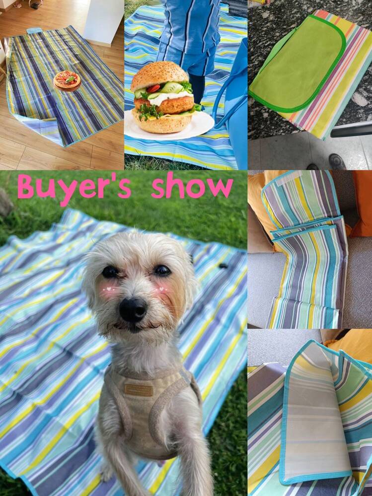 (Oferta del día) 1 pieza Manta de picnic | Esterilla de playa | Esterilla de picnic | Bolsa de picnic, hecha de tela Oxford 600D, esterilla multifuncional para camping / jardín de uso doméstico, a prueba de polvo / humedad, adecuada para todas las estaciones, ideal para interiores, exteriores, camping, jardín, playa, salidas, césped, Halloween, Navidad, Pascua, mantel (¡Dos cubiertas diferentes, patrones diferentes, entrega al azar! Ps: El efecto de apertura es el mismo) - Multicolor - Añade 11