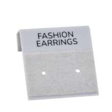 100pcs Grey High Quality Hanging Earring Cards With Flannel Stickers, Jewelry Display (2.5*2.5cm) Back To School Dormitory Storage