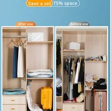 PET透明真空压缩袋，季节性衣服收纳袋，服装被子收纳袋，厚实防爆 - 彩色 - 查看 8