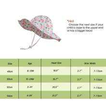 可调节婴儿/幼儿遮阳帽，宽檐夏季户外帽，带下巴系带，适合女婴 - 女童盆帽 - 查看 4