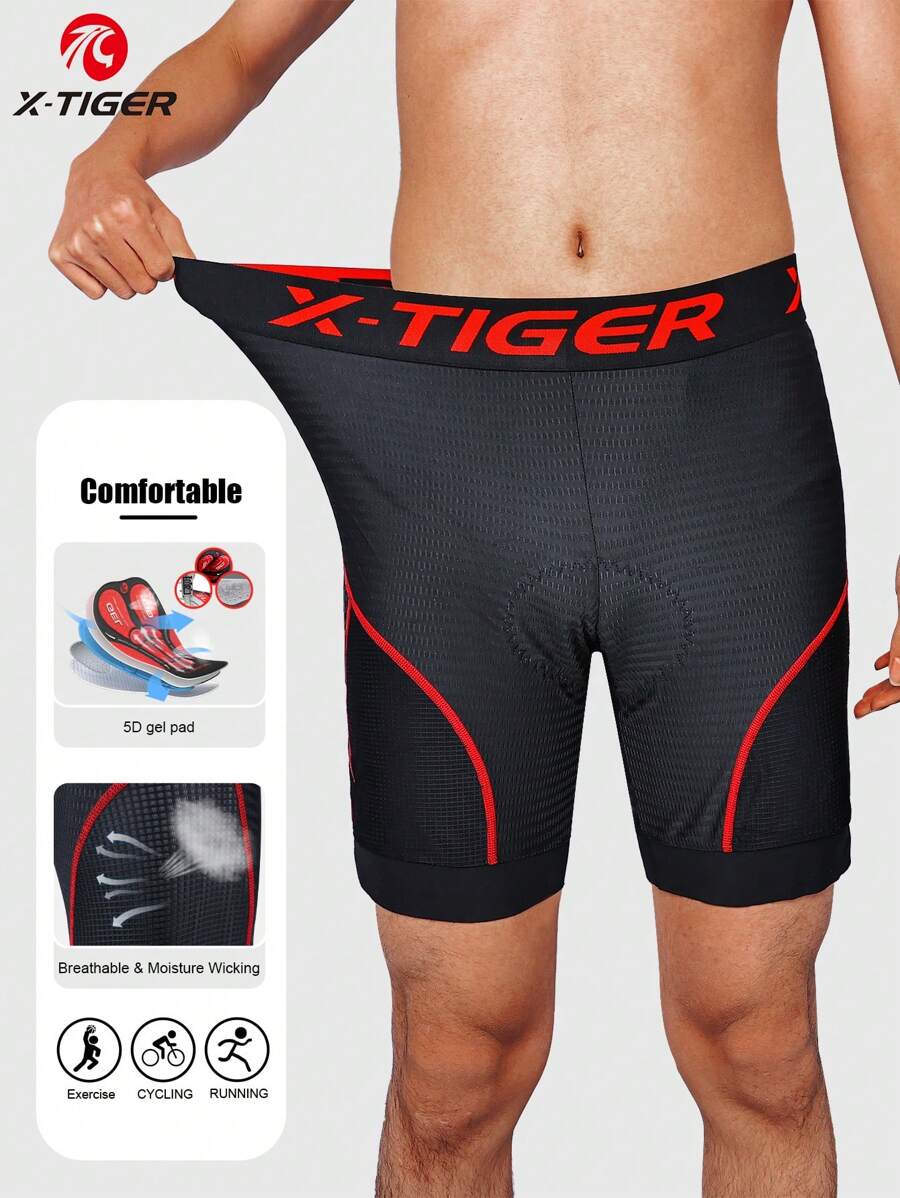 [Spring/Summer] X-TIGER Men's Padded Bike Shorts - Men's Cycling Shorts With 5D Gel Padding For Mountain Bike And Road Bike