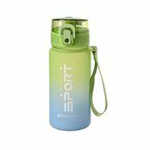 1pc Fashionable Gradient Color Sports Outdoor Student Couple Insulated Plastic Water Bottle With Strap, Large Capacity Tumbler Cup For Fitness, Student