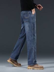 Men's Casual Jeans, Loose Wash Jeans, Fashion Straight Pants, Versatile Retro Youth Pants, Suitable For Daily, Outdoor, Street, Holiday Gifts - Đá lửa - Xem 6