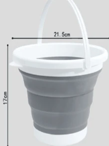 1pc Foldable Water Bucket, Portable Outdoor Travel Home Use Small Water Bucket, Fishing Bucket, Plastic Foot Washing Bucket, Soaking Bucket, Car Washing Bucket, Dorm Carry Bucket, Round Shape Water Bucket, Practical & Stylish, Space-Saving, Multi-Functional Folding Bucket - Multicolor - View 14